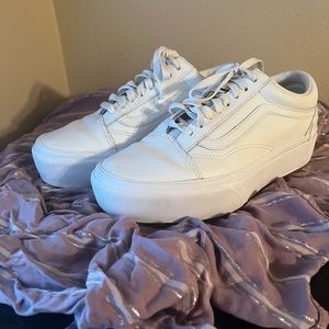 Vans old school stacked platform shoes